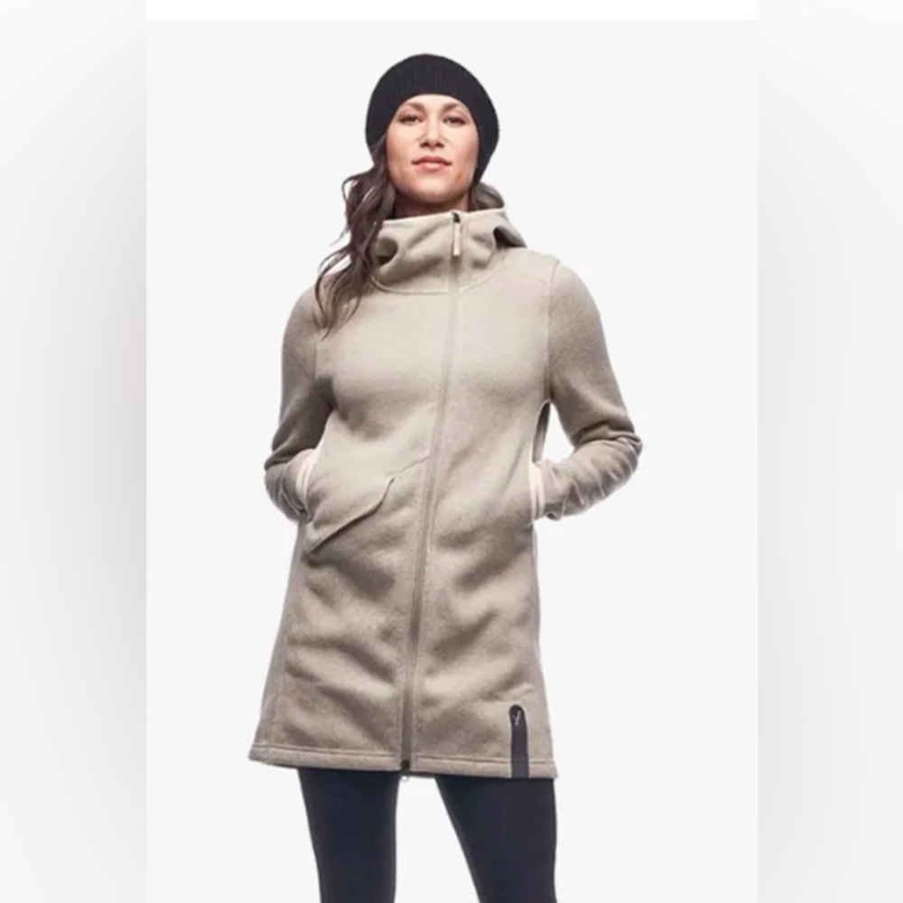 INDYEVA NAOKO Women's Beige Hooded Coat
